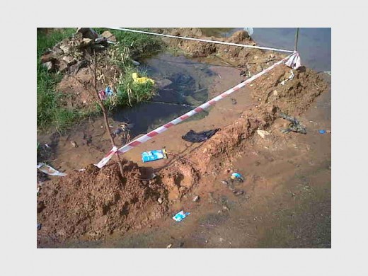 Water leak in Fifth Street, Boksburg North.