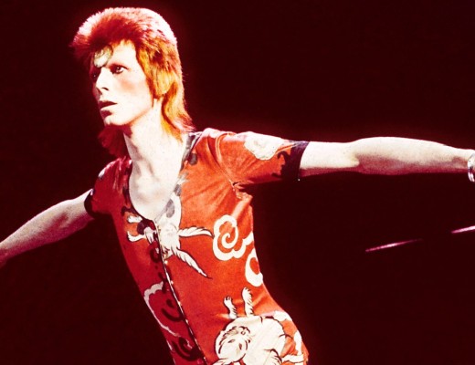 David Bowie live at Hammersmith Odeon on Ziggy Stardust tour.