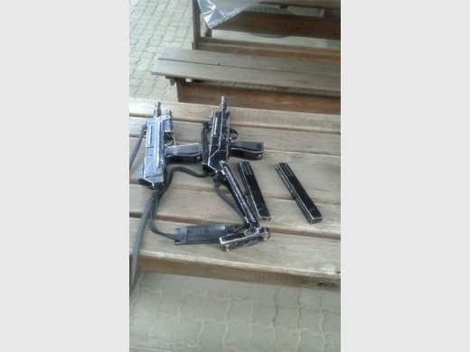Two automatic firearms were confiscated by Boksburg North Police members.
