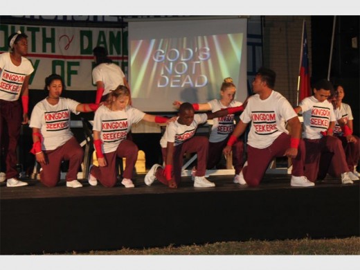 Seen here are the Kingdom Seekers pulling dance moves.