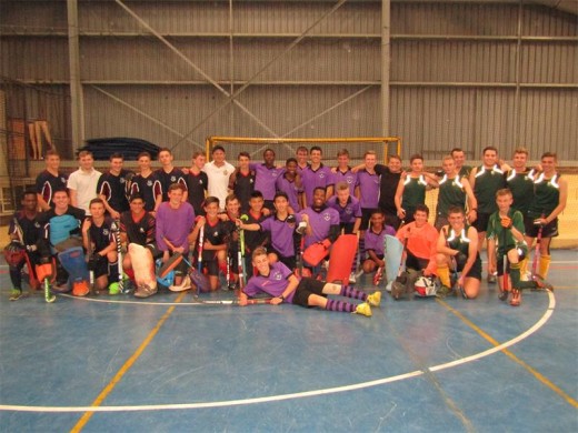 The boys' open indoor hockey teams who participated in the recent tournament St Dominic's School for Girls.
