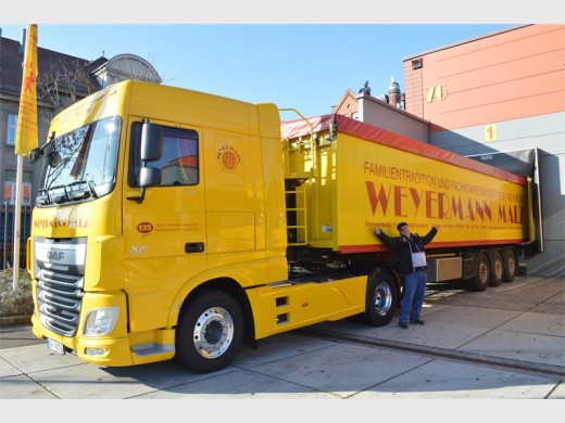 Julian showing off the Weyermann Malz truck.