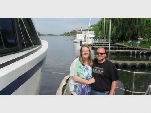Springs president Siobheanne Landsberg and husband Dean preparing to board the "Spirit of Jen" boat. Their club was one 16 that joined in the festivities. This day was also very special for Siobheanne. She suffered from a fear of boats for many years but decided that on this day she was going to try and overcome it.And she did.