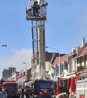 As flames tore through the Boksburg CBD flats, dozens were evacuated.