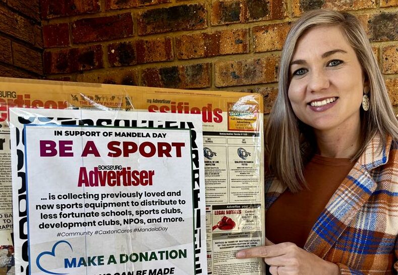 The Boksburg Advertiser and Benoni City Times Be a Sport initiative is literally going to be a game changer for clubs, schools, NPOs and individuals in need of sporting equipment and kit.