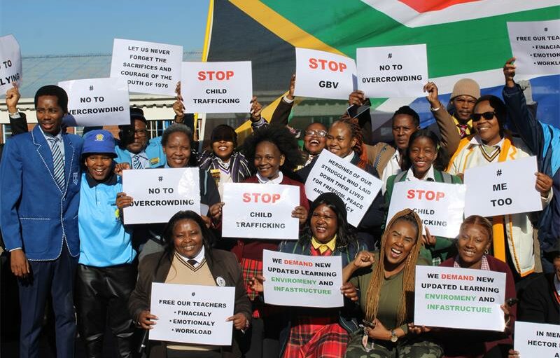 Dawn Park Primary learners took to the streets in a peaceful march to the local police station, demanding urgent action against overcrowded classrooms, crime, and social issues affecting their education and safety.