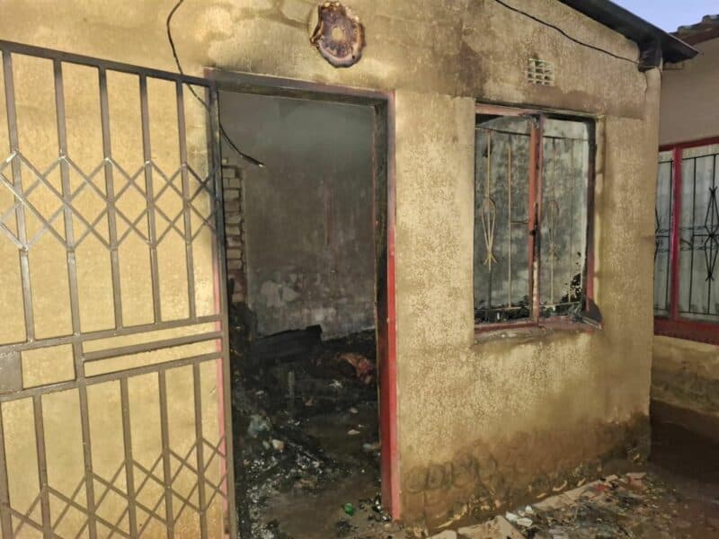 The pair died after being trapped inside a burning house.