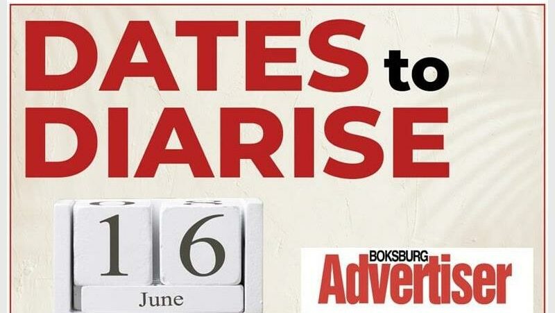 The What’s On is for schools, sports clubs, social clubs, NPOs, churches and small businesses. Entries are at the editor’s discretion. Email your event details to Tayla Smit at taylas@caxton.co.za