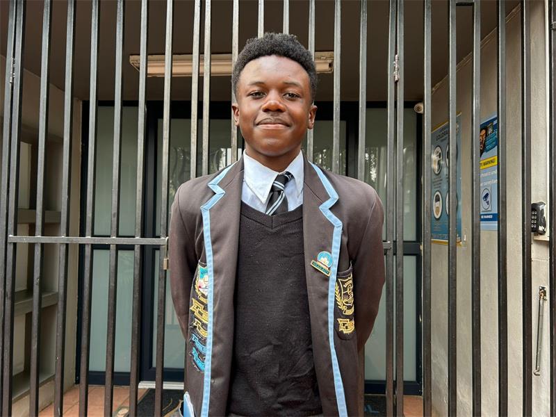 At just 13, Laerskool Goudrand Primary’s head boy Daniel Kabamba is already making his mark as the captain of the Valke U-13 rugby team.