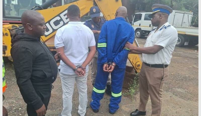 The council-owned heavy machinery was last seen at a private construction site in Vosloorus.