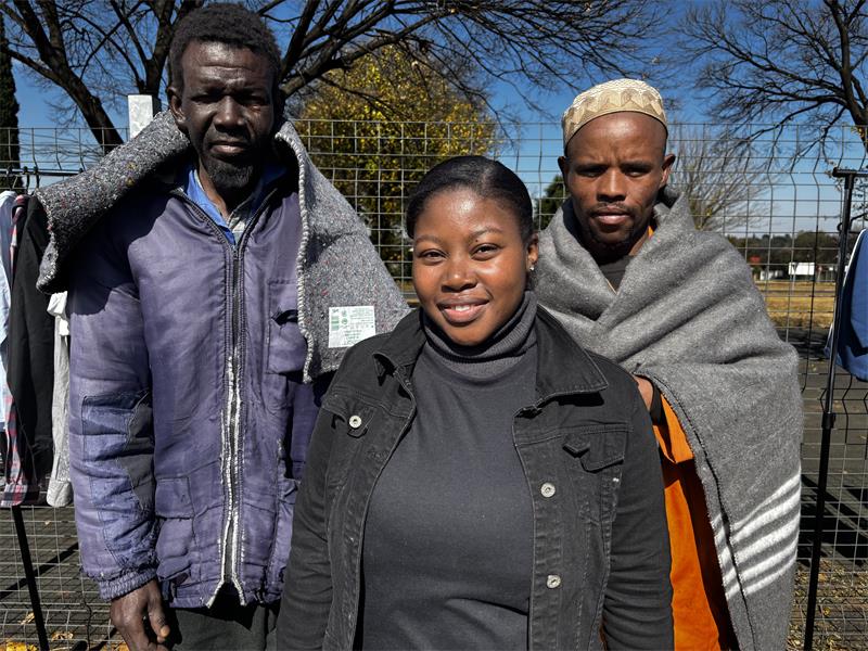 The team handed out warm meals, blankets and clothing