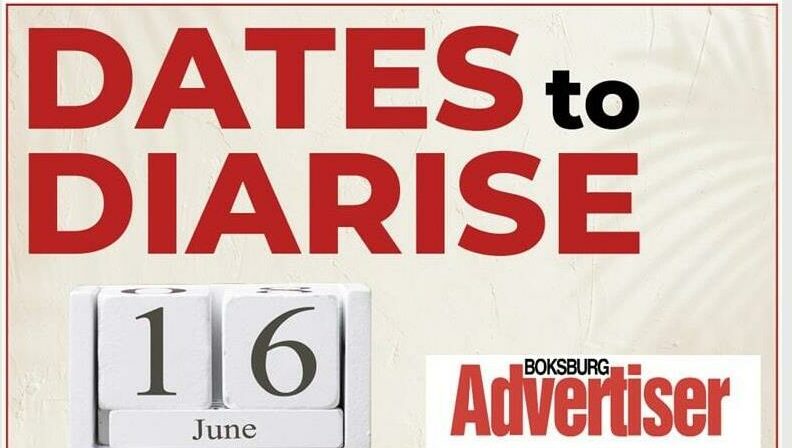 The What's On is for schools, sports clubs, social clubs, NPOs, churches and small businesses. Entries are at the editor's discretion. Email your event details to Tayla Smit at taylas@caxton.co.za