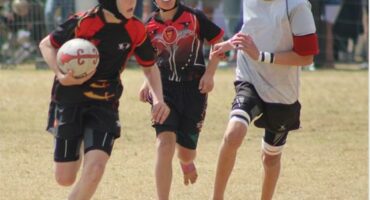 Ryan Koekemoer carries the ball on his way to the try line.