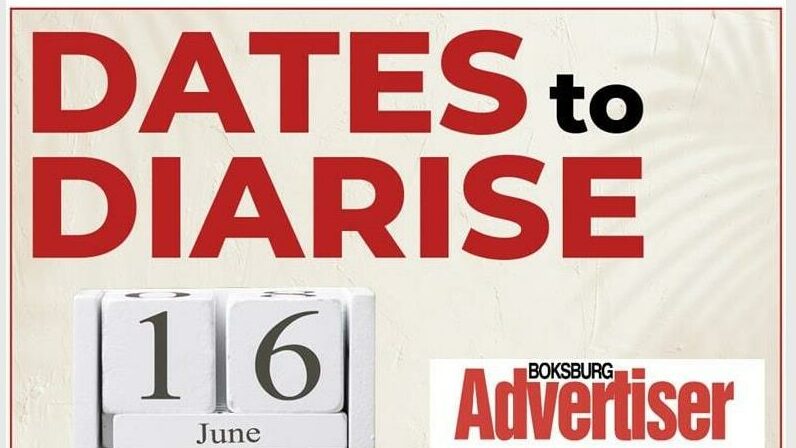 The What’s On is for schools, sports clubs, social clubs, NPOs, churches and small businesses. Entries are at the editor’s discretion. Email your event details to Tayla Smit at taylas@caxton.co.za