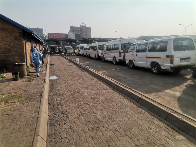 Dozens of mini-bus taxis were seen grounded at the Boksburg Taxi Rank, leaving thousands of commuters stranded.