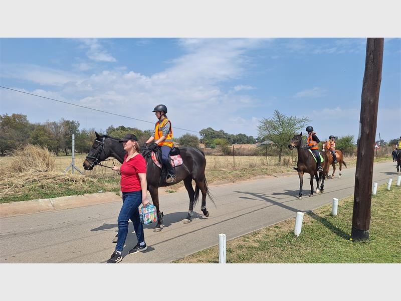 Other riders were forced to dismount as their horses were badly spooked.