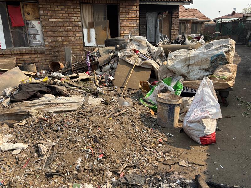 Residents were outraged when a truck dumped its load of waste in front of a house on Sky Street on August 26.