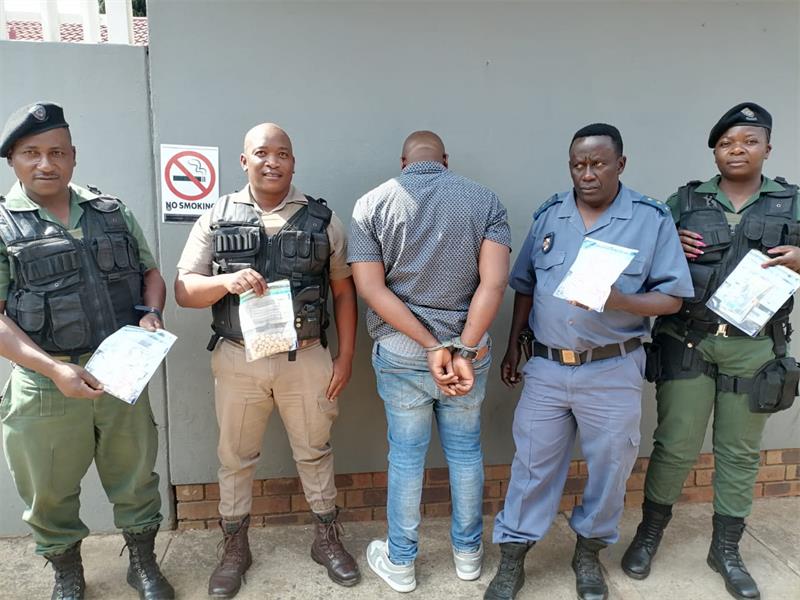 Officers recovered 456 illegal drugs, including crystal meth and mandrax, after following a tip about a vehicle transporting narcotics. A 39-year-old foreign national is in custody.