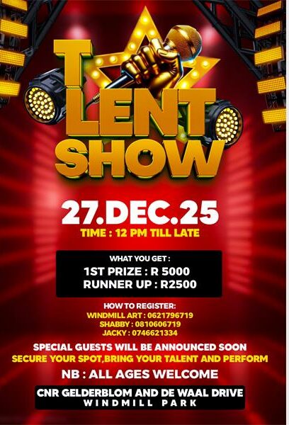 Local young performers will take centre stage on December 27, showcasing music, dance, poetry, and more, as Windmill Park comes together to celebrate creativity, uplift the community, and spread festive cheer.