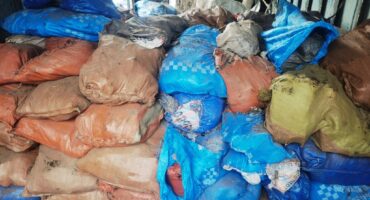 Multiple bags of scarp copper cables