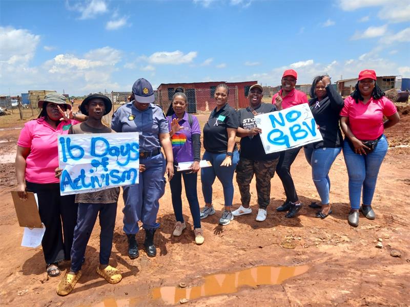 Dawn Park SAPS, together with the Youth Desk and CPF, took to the streets to raise awareness about GBV.