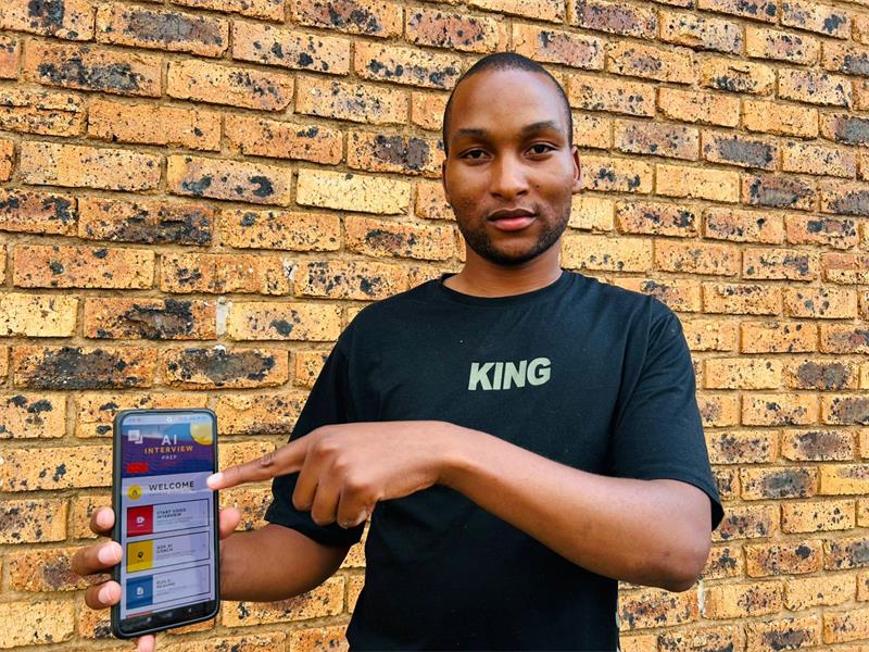 After struggling to land a job himself, Banele Mgwevu built ITSAGO AI, a free, AI-powered app that helps job seekers practice interviews, improve resumes, and gain the confidence to succeed in the job market.