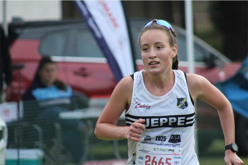 She finished second in the women's 15km in a PB 59:27.