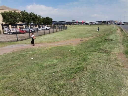 Overgrown grass lines this stretch of roadways