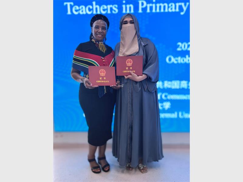 The trip was part of the prize Raheema Ismail received after finishing third in the mathematics category at the 2024 National Teaching Awards.