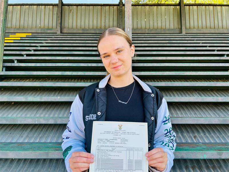 After weeks of anxiety and hard work, Racquel Coppin’s seven distinctions mark a proud milestone for Boksburg High School and a promising future in engineering.