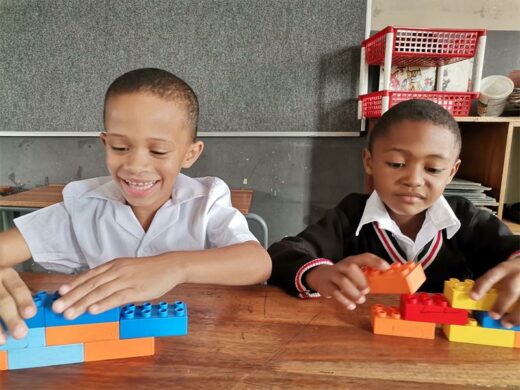 two school boys in class