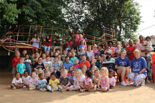 Large group of children of various ages.