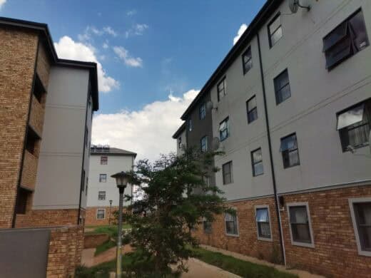 A block of government issued housing units