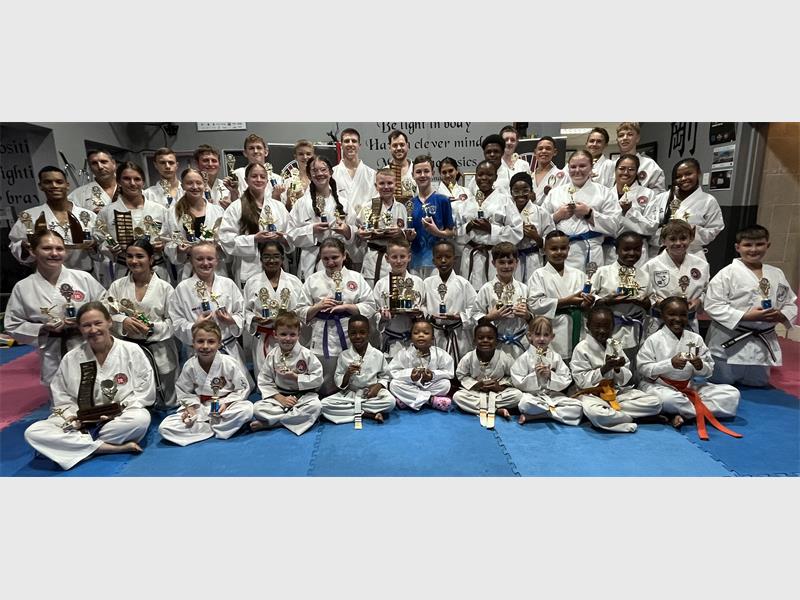 12 athletes from the dojo received their national colours.