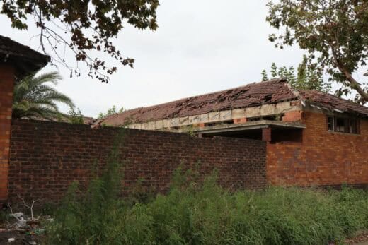 damaged building