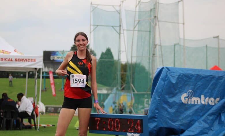 She won the title in a new personal best 07:00.24 to make it national title number two.