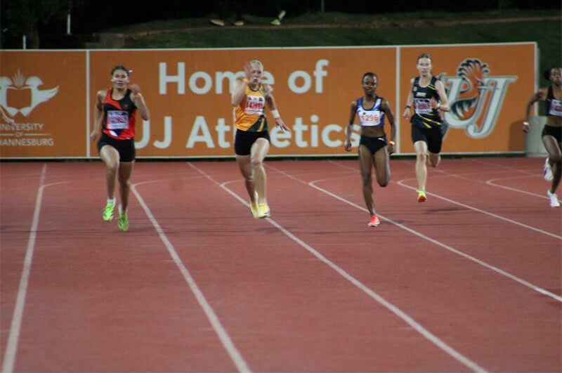 She won a gold medal in the U20 women's 100m and was third in the 200m.