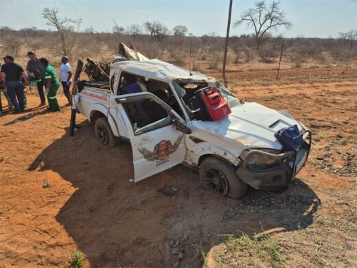 a wrecked bakkie