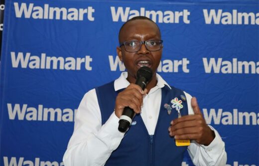 a man addressing a crowd