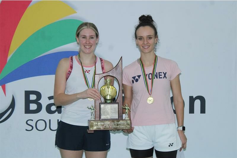She won the women's doubles and mixed doubles titles.