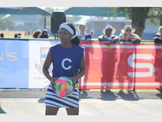 Girl in netball attire 