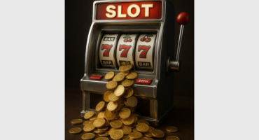 An image of a slot machine used for gambling.