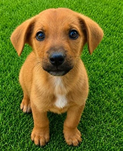 A cross-Jack Russell puppy