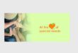 Image of hands on green background with text reading: at the heart of special needs