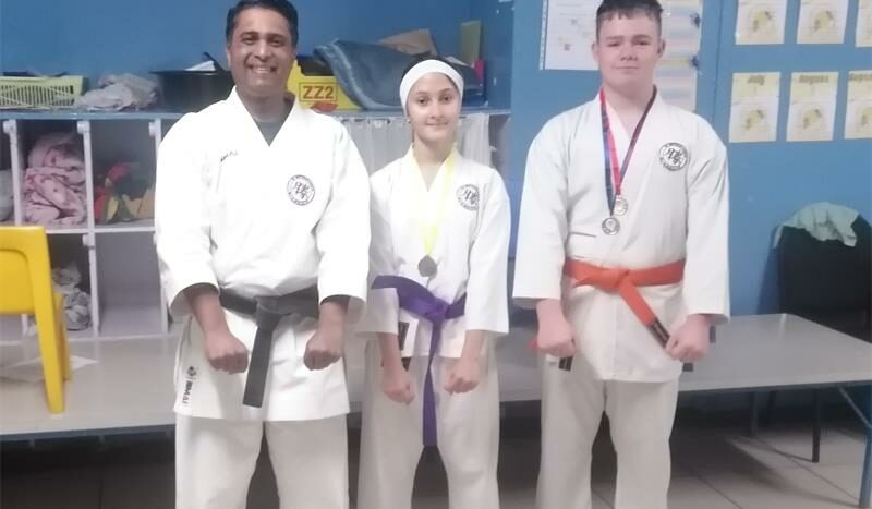 The three karateka collected a combine five medals in the competition.