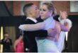 a man and woman dancing