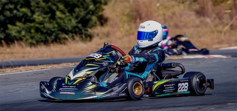 She finished ninth in the senior max race, despite an accident causing her to lose control and make an impact with the barrier.