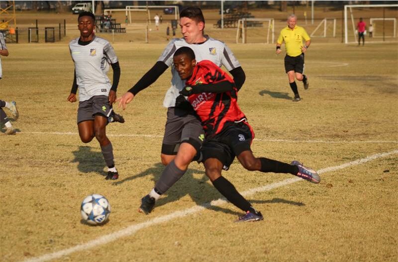 Sam Hamade grabbed a brace for Old Bens but Austin Nkosi and Byrone Matthews ensured Luso left Currin Park with a point.