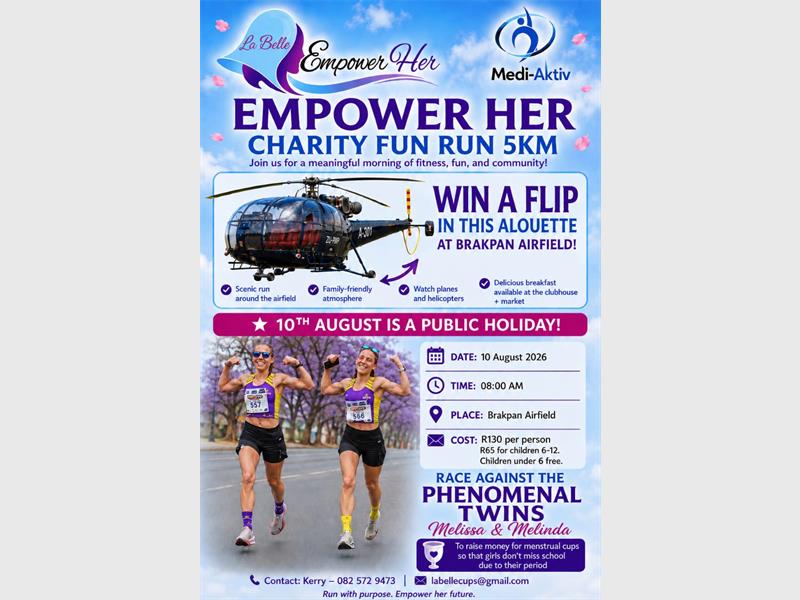 proceeds going towards providing menstrual cups to schoolgirls who struggle to access menstrual hygiene products.