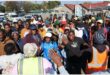 a large group of protesters